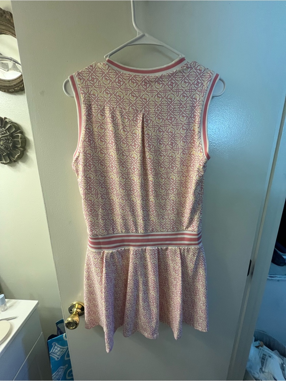William Murray Women’s Sleeveless Pink Patterned Golf Dress - Picture 3 of 6